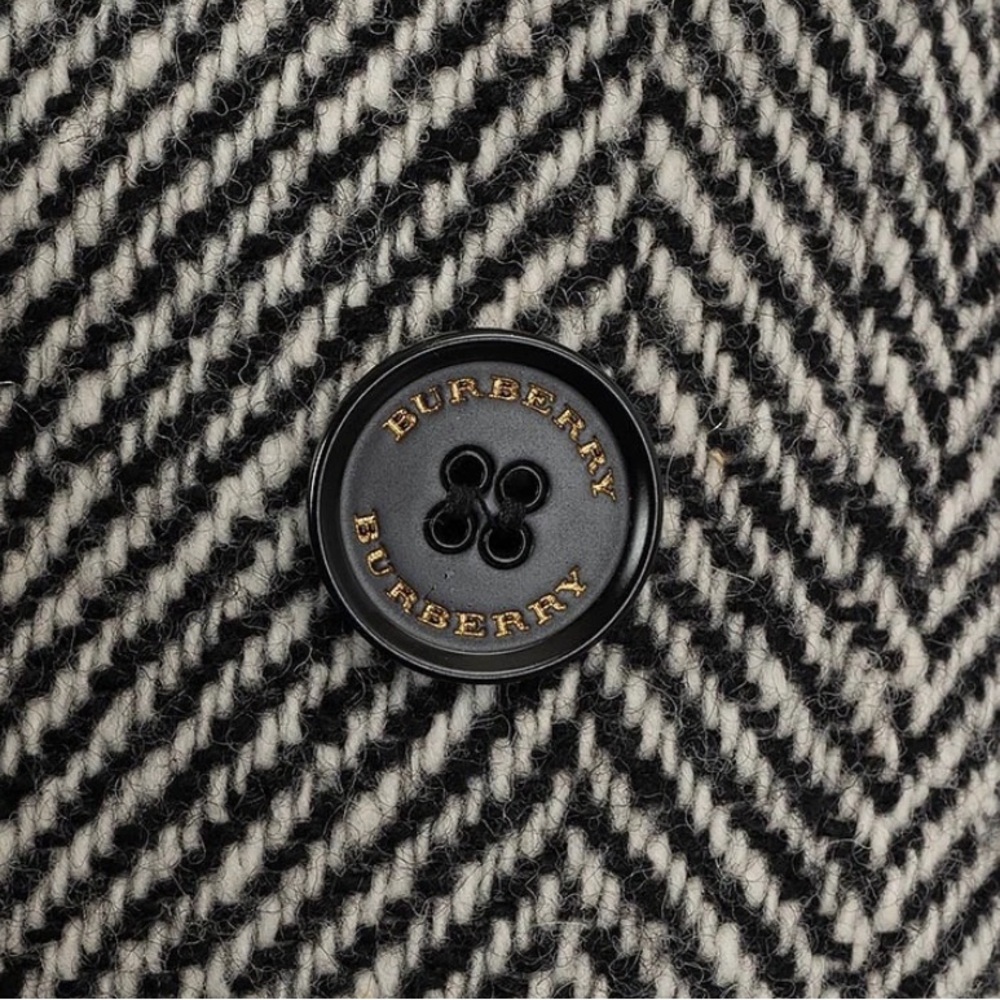 NWOT Burberry Herringbone Trench Wool Coat - Picture 7 of 8